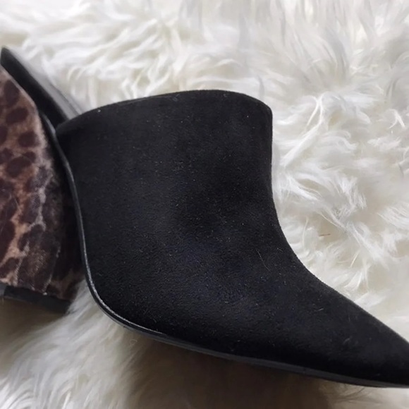 DESIGN LAB L&T | CHEETAH PRINT HIGH HEELED MULES - Picture 3 of 7